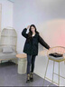 恒源祥連帽羽絨服女2022年新款黑色保暖鴨絨短款冬裝洋氣冬季外套 黑色 高品質(zhì) M建議95-105斤 曬單實(shí)拍圖