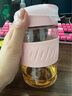 諾百紛魔力球磁彈泡茶杯茶水分離玻璃水杯高顏值辦公室花茶卡通水杯 貓爪 紫550ml卡通玻璃杯 曬單實(shí)拍圖