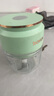 伯可福（bokuk）打蒜泥搗碎器搗蒜器電動(dòng)絞肉機家用打蒜器絞蒜料理機蒜頭辣椒攪蒜器小型蒜蓉機輔食機攪碎器碎肉機 松石綠 0.3L 曬單實(shí)拍圖