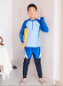 羽克兒童泳衣男童分體長(cháng)袖長(cháng)褲中大童泳褲2025新款男孩防曬游泳衣裝備 藍色長(cháng)袖長(cháng)褲套裝 140 【建議140-150cm75-95斤】 曬單實(shí)拍圖