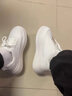 桂岐透氣板鞋男2025新款厚底老爹鞋增高百搭休閑鞋子春秋小白鞋男 L777白色 【3.5厘米】 42 曬單實(shí)拍圖