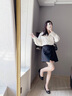 Thinkwell工作鞋女軟底中跟職業(yè)鞋子舒適單鞋大碼女鞋加寬加肥酒店上班女鞋 海綿墊款 4cm HM1116 36 曬單實拍圖