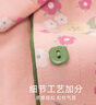 芬騰可安純棉睡衣女夏季新款七分袖九分褲開(kāi)衫V領(lǐng)薄款花紋全棉家居服套裝 曬單實(shí)拍圖