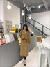恒源祥女裝 2022秋冬韓版新款100羊毛呢優(yōu)雅貴氣外套雙面羊絨大衣 駝色 S 98-118斤 曬單實(shí)拍圖