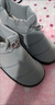 WCZ充電加熱鞋女暖腳寶插電電暖鞋可行走男保暖鞋暖腳神器電熱棉拖鞋 灰羽絨布27適合36-38 曬單實(shí)拍圖