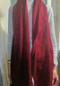絲界山羊絨空調披肩女士秋冬戶(hù)外保暖純色百搭大尺寸圍巾圍脖兩用酒紅 曬單實(shí)拍圖