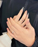 中國黃金（CHINA GOLD）鉑金情侶戒指一對求結(jié)婚白金對戒七夕情人節(jié)禮物送女友老婆生日 鉑金冰川情侶戒指-女 曬單實拍圖