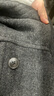 ELAND衣戀毛呢外套女單排扣帶帽大衣2025冬季新款 深灰色(17)D/Grey S /160 曬單實(shí)拍圖