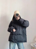 BalenoS&K男士棉服秋冬季2025新款潮棉衣無(wú)帽立領(lǐng)面包服韓版潮流外套 黑色 S 曬單實(shí)拍圖