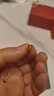 周六福5G工藝愛心朱砂黃金耳釘女七夕禮物計價A0914253 一對 約1.63g  曬單實拍圖