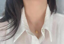 中國黃金（CHINA GOLD）黃金項鏈女士99足金榴蓮吊墜素鏈七夕情人節禮物送女朋友老婆 足金榴蓮掛墜+k金鏈子【紀念品】 曬單實(shí)拍圖