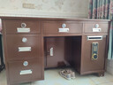 全鋼防盜保險桌指紋密碼辦公桌一體帶投幣收銀財務(wù)家用電腦保險箱 古銅色1.2米五斗款 曬單實(shí)拍圖