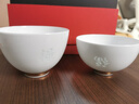景德鎮(zhèn)（jdz）陶瓷玲瓏對碗餐具套裝2人手工描金情侶吃飯碗福祿碗結婚喬遷禮物 曬單實拍圖