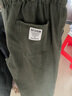 沐秋美式純棉直筒休閑褲子男士秋季新款寬松大碼抗皺透氣闊腿工裝褲男 軍綠 2XL(體重170-190斤) 曬單實(shí)拍圖