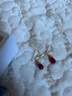 若華（RUOHUA）樂畔 5-6mm刻面鴿血紅寶石耳環(huán)女 彩寶短款耳鉤耳飾生日禮物 曬單實(shí)拍圖
