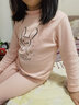 浪莎兒童秋衣秋褲套裝純棉男童女童中大童秋冬保暖內(nèi)衣套裝3-10-12歲 （女童套裝）-粉色兔子 140cm 曬單實(shí)拍圖