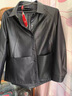 兔芊真皮夾克女中年媽媽皮衣外套2025春秋新款綿羊皮衣女短款韓版外套 黑色 均碼 2XL建議120-130斤 曬單實(shí)拍圖
