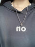QMXD鈦鋼項鏈男潮嘻哈小眾雙環(huán)吊墜男士鎖骨鏈高級感百搭毛衣鏈配飾品 項鏈 曬單實拍圖