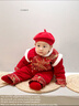 G.DUCKKIDS兒童漢服男童童裝男寶寶新年套裝女童保暖休閑時尚過年喜慶衣服 紅色 130 曬單實拍圖