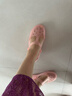 華美健步洞洞鞋女防滑包頭涼拖鞋海邊沙灘鞋柔軟果凍鞋HM2136淺粉38 曬單實(shí)拍圖