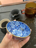 璽翰雅（ROYHOYE）景德鎮(zhèn)重工手繪琺瑯彩纏枝紋茶杯高端青花主人杯陶瓷茶具品茗杯 手繪青花琺瑯彩敞口杯 曬單實(shí)拍圖
