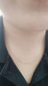 周生生七夕禮物 18K玫瑰金水波鏈彩金項鏈女 百搭素鏈鎖骨鏈03818N定價 45厘米 曬單實拍圖