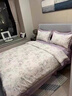 水晶家紡秋冬輕奢200支加厚純棉磨毛四件套全棉長(cháng)絨棉床上用品 紫茉 1.8 床單款 （被套200*230cm） 曬單實(shí)拍圖