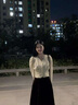 艾柔丹2025年秋冬季新款法式復(fù)古連衣裙套裝女蕾絲上衣百褶半身裙兩件套 套裝 S 曬單實(shí)拍圖