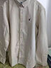 老人頭（LRT）100%純棉牛津紡長(cháng)袖襯衫男春秋裝新品刺繡純色男士襯衣休閑寸衫潮 ED-25719卡其黃 XL 推薦140-160斤 曬單實(shí)拍圖