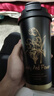 物物優(yōu)新款無縫雙飲保溫杯咖啡杯高顏值男生女生禮品水杯 蘭玲花暗夜黑-316無縫內(nèi)膽 500ml 下單送杯刷 曬單實(shí)拍圖