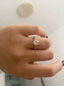 BOEAY一克拉莫桑鉆石純銀求婚戒指女款情侶對鉆戒鐘久久520情人節禮物 【鉆戒禮盒】女款/免費刻字 曬單實(shí)拍圖