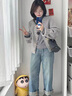 妙奕嘉毛呢外套女2024新款春季女裝小個子短款小香風外套灰色氣質(zhì)高級感 短款毛呢外套【灰色】常規(guī) 均碼 【建議體重85-110斤】 曬單實拍圖
