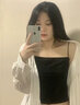 CleainKorte官網(wǎng)正品吊帶背心女夏季薄款無痕可外穿一字領(lǐng)帶胸墊打底冰絲內(nèi)衣 【長款】米白 M 曬單實(shí)拍圖