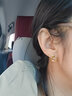 百泰首飾（BATAR JEWELLERY）生日禮物黃金耳飾女999足金幾何X字母交叉耳飾金耳環(huán) X字母耳釘【約0.40g】 曬單實(shí)拍圖
