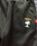 史努比（SNOOPY）童裝男女童加絨褲子兒童ins厚款一體絨衛(wèi)褲針織束腳褲潮流新款潮 加絨褲-黑色EC312+黑色EC908 130 曬單實拍圖