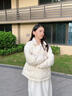 坦博爾輕薄羽絨服女短款寬松翻領(lǐng)襯衫外套女TBF330276D 蘭卡白 155/80A 曬單實(shí)拍圖