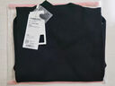 三彩冬款純色羊毛衫圓領(lǐng)修身針織衫顯瘦打底衫極簡(jiǎn)風(fēng)女 經(jīng)典黑 S 155/80A 曬單實(shí)拍圖