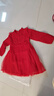 皮爾卡丹（pierre cardin）女童連衣裙秋冬裝3~14歲穿兒童冬季加絨加厚小女孩紅裙子公主裙 紅色(春秋款) 120碼建議身高105-115cm 曬單實(shí)拍圖