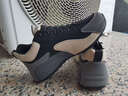 男鞋冬季皮面運動(dòng)鞋透氣大碼內增高減震軟底耐磨跑步鞋休閑阿甘鞋 NAW2501黑灰 43 曬單實(shí)拍圖