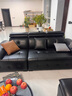 冰雨國家補貼勞倫斯真皮沙發(fā)客廳2025新款意式現代客廳鋼琴鍵直排沙發(fā) 2.4米三人位【S級摔紋真皮】 豪華版：接觸面頭層牛皮【乳膠坐墊】 曬單實(shí)拍圖