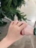 中國(guó)黃金（CHINA GOLD）足金碎碎冰黃金戒指女5G滿(mǎn)天星素圈指七夕情人節(jié)禮物送女朋友老婆 14號(hào) 約2.3g 曬單實(shí)拍圖