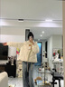 歐若婷雅羽絨棉服女冬季2025新款小個(gè)子時(shí)尚洋氣短款加厚棉衣服裝棉襖外套 米白色 L 曬單實(shí)拍圖