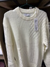 GXG男裝 城市定義黑白純色針織拼接肌理不易起球毛衣 白色 175/L 曬單實(shí)拍圖