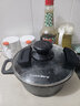 cookerbene湯鍋不粘鍋麥飯石砂鍋燉鍋家用電磁爐燃?xì)庠钔ㄓ秒p耳石鍋煲湯專用 經(jīng)典湯鍋-黑色 20cm 曬單實拍圖