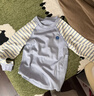 Q21【中暖】小暖皮兒童保暖內(nèi)衣套裝男女童秋衣秋褲校服神器 暖米色-純色款 160 成人女款 曬單實(shí)拍圖