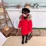 G.DUCKKIDS兒童羽絨服女童中長(cháng)款2023冬季新款加厚童裝女孩冬裝外套寶寶反季 紅色拜年棉服【真毛領(lǐng)】 130 建議120-130cm7-8歲 曬單實(shí)拍圖