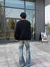 回力加絨衛衣男秋冬季厚實(shí)防風(fēng)保暖圓領(lǐng)外套潮流休閑寬松重磅男士衣服 【內里加絨】黑色(ha山形印記) L /175(加絨加厚保暖) 曬單實(shí)拍圖