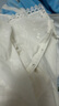 茵曼（INMAN）2025秋冬女裝新款100棉法式刺繡花邊系帶白色襯衫長袖襯衣 珍珠白 L 曬單實(shí)拍圖