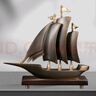 阿姆羅輕奢高檔一帆風(fēng)順?lè )蛷d玄關(guān)電視柜裝飾品喬遷禮品辦公室銅擺件 青古拉絲黃銅《破浪前行》+底座 曬單實(shí)拍圖