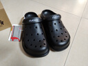 羅敷（Luo Fu）LUOFU洞洞鞋男包頭個(gè)性透氣沙灘鞋夏室內(nèi)外防滑外穿情侶涼拖鞋男 黑色 43 曬單實(shí)拍圖